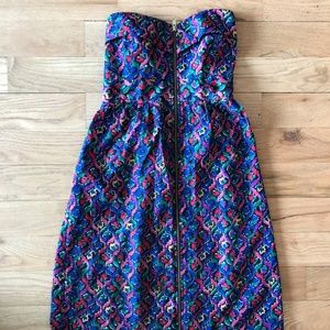Some Odd Rubies Zip Front Dress